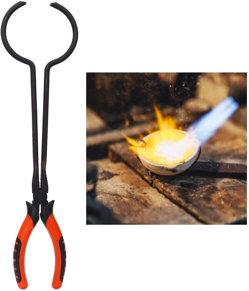 Gold Melting Kit Crucible Set Casting Kit Crucible Kit Crucible Tong Steel Crucible for Metal Gold Melting image number 4