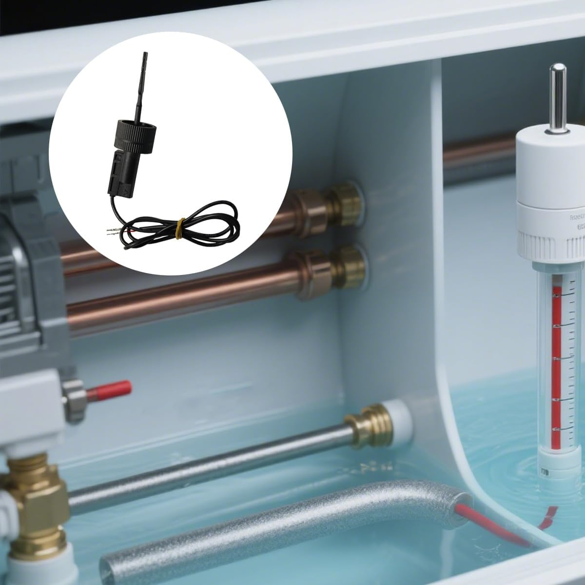 Enwye Water Paddle Flow Switch Internal Thread Connection Flow Sensor for Heat Pump Water Heater Air Conditioning Durable（56.5Mm） image number 3