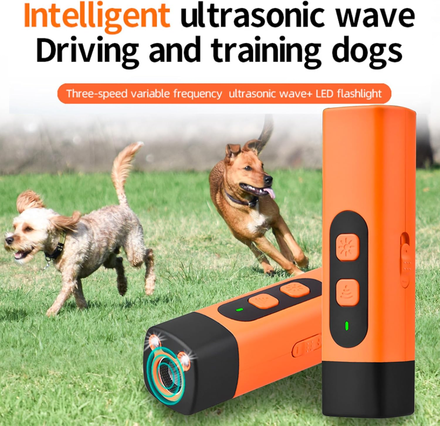 Emesak Barkshield Pro - Bark Shield Dog Bark Deterrent Devices, Double Lights Flashing / 25000-40000 3-Speed Frequency Conversion anti Barking Tool 100% Safe for All Dogs image number 4