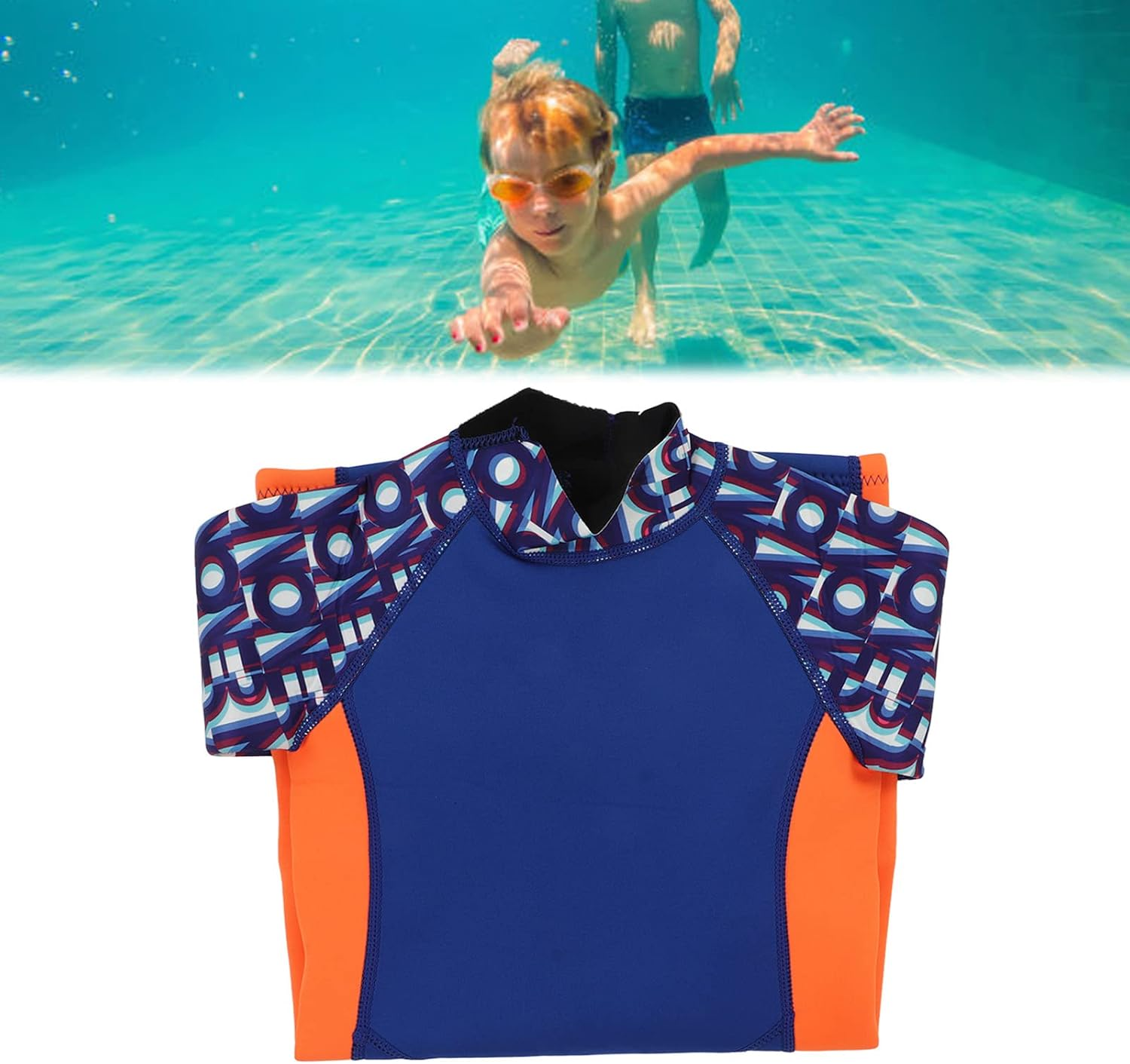 Kids Wetsuit for Boys Girls Toddlers Youth, 2.5Mm Neoprene Thermal One Piece Diving Suit Long Sleeve Keep Warm Back Zip Wet Suits for Diving, Surfing, Swimming, Water Sports (Size 6) image number 2