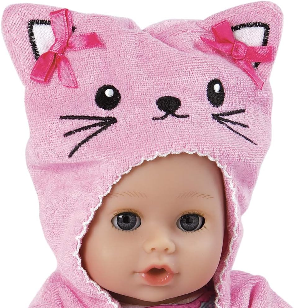Adora Bath Time Babies Collection, 13" Baby Doll and Clothes Set, Made with Fresh Powder Scent and Exclusive Quickdri Vinyl Body, Birthday Ages 1+ - Kitty image number 3