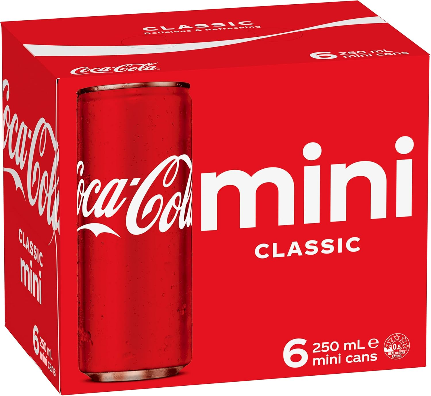 Coca-Cola Classic Soft Drink Mini Can Multipack 6 X 250 Ml (Packaging May Vary) image number 4