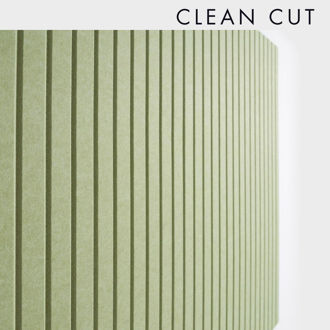 VIVELDA Large Cork Boards for Walls Black Felt Alternative - Slat Wall Paneling, Bulletin Board Tiles for Home Decor, Push Pin Corkboard Organizer for Office or Classroom-12-Pack Panel Kit (Avocado) - Avocado image number 5