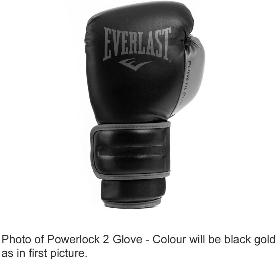 Everlast 16Oz. Powerlock2 Training Boxing Gloves in Black/Gold image number 6
