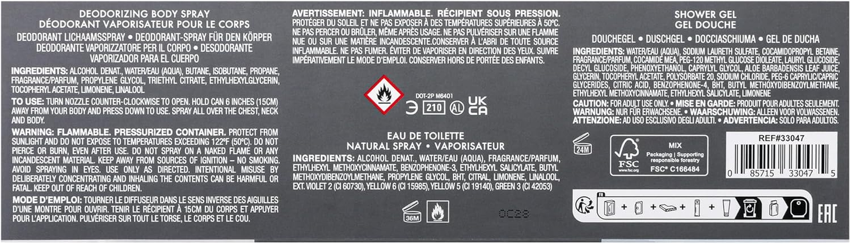 Guess 1981 by Guess for Men - 3 Pc Gift Set 3.4Oz EDT Spray, 6Oz Deodorant Body Spray, 6.7Oz Shower Gel