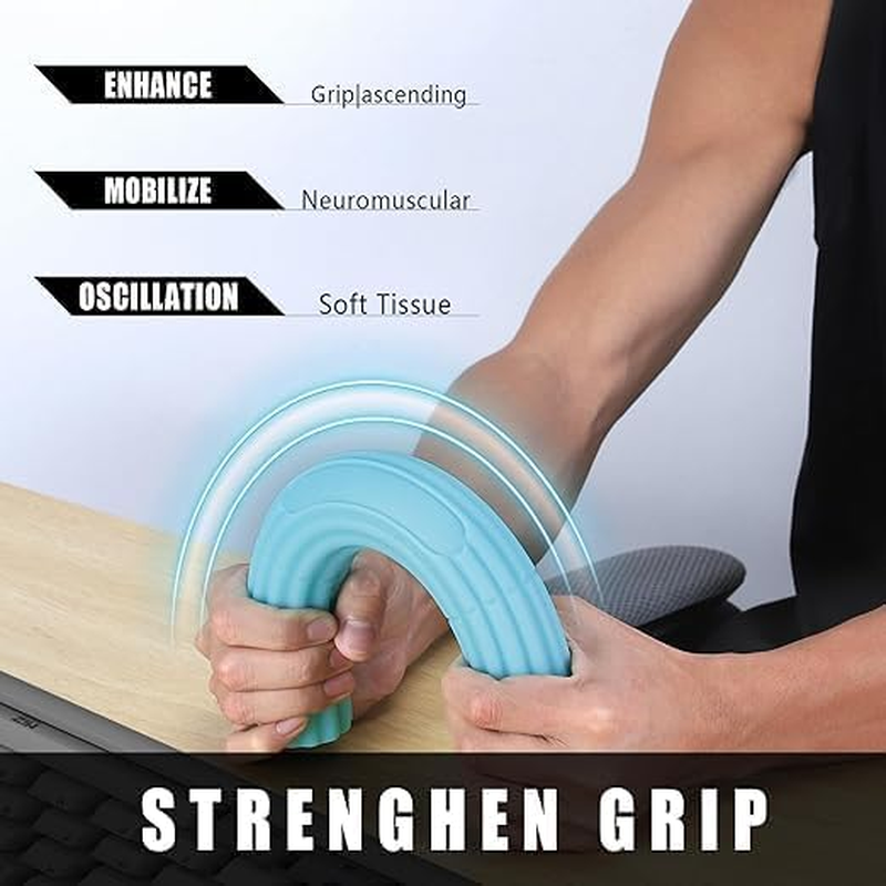 Flex Therapy Bar Tennis Elbow & Golfer&rsquo;S Elbow Pain Relief Tendonitis Therapy & Grip Strength Training Torsion Bar for Wrist Forearms & Tendon Pain Relief - Blue 15Lb image number 6