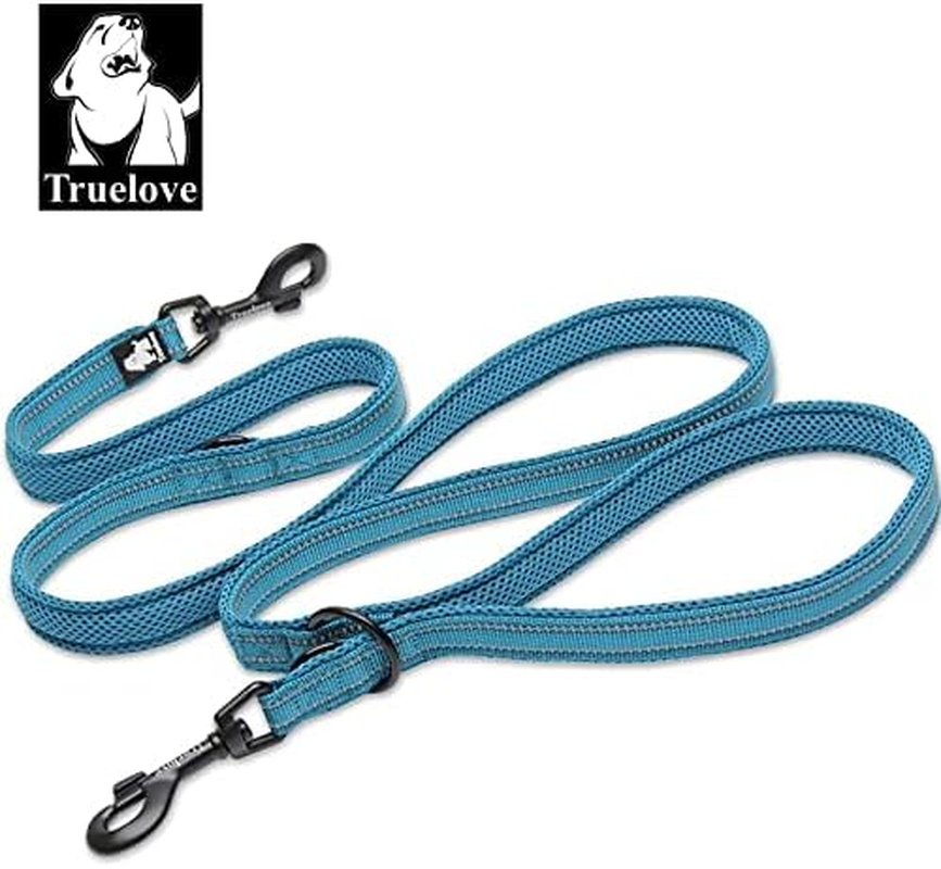 WINHYEPET True Love 7 in 1 Multi-Function Adjustable Dog Lead Hand Free Pet Training Leash Nylon Reflective Comfortable Multi-Purpose Dog Leash Tll2411(Blue,L) image number 3