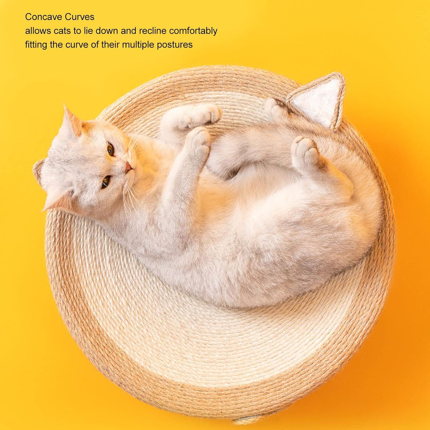 Cat Scratchpad Nest, Reusable Multifunctional round Cat Scratcher Cardboard, Cat Scratcher Cat Scratching Post Corrugated Lounge Couch Nest for Cats image number 6
