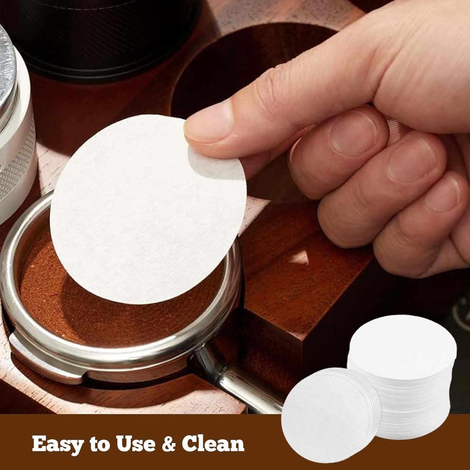 400 Pcs Paper Filters Compatible with Aeropress - 64 Mm/2.5 Inches All Coffee and Espresso Makers Paper Filters, Vegan Non-Bleached Natural Micro-Filters for Aeropress (White) image number 4