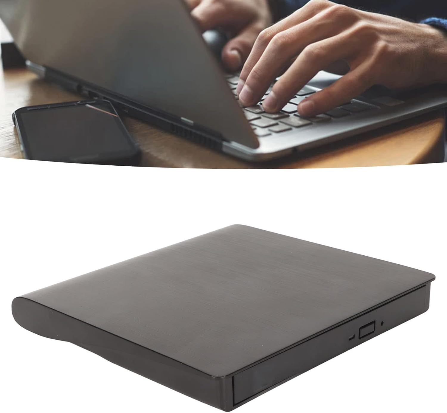 External DVD Drive, USB 3.0 Type C CD Drive Portable DVD Player for CD ROM Burner VCD,SVCD Compatible with for Linux OS X Laptop Desktop image number 5