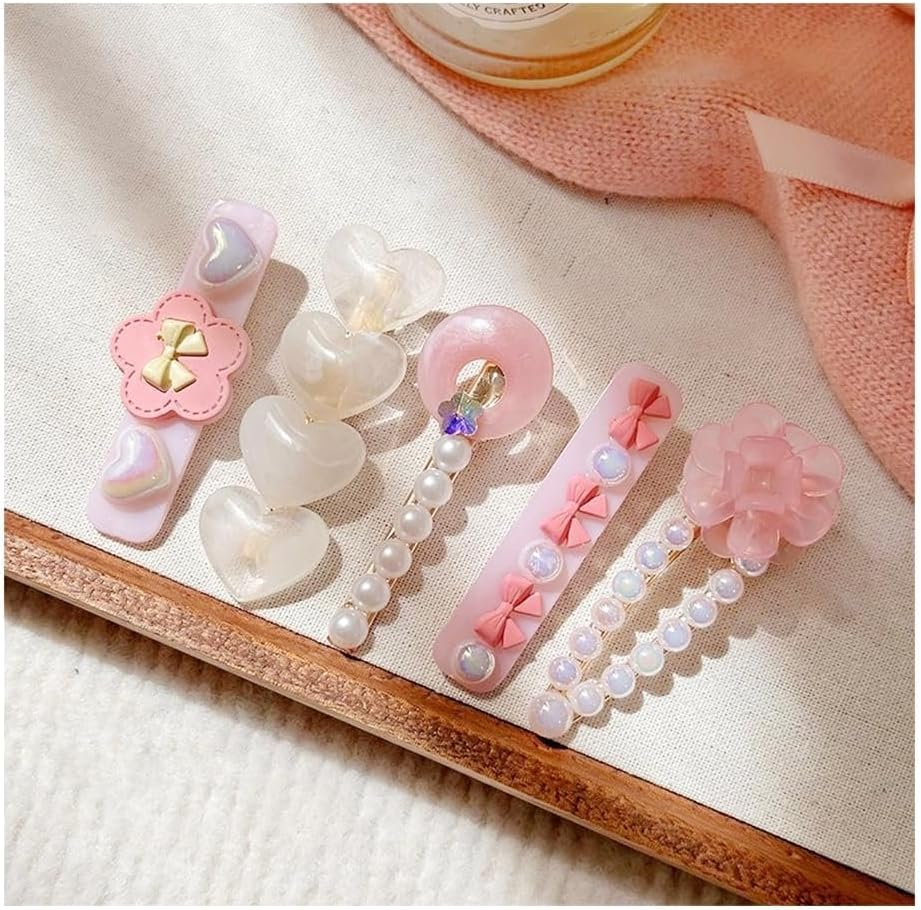 Hair Clips Girls Set, 15 Pieces Hair Clips Children, Cute Hair Clips, Hair Pins Pink, Fashionable Hair Accessories for Girls Women, Party, Birthday, Gifts image number 3