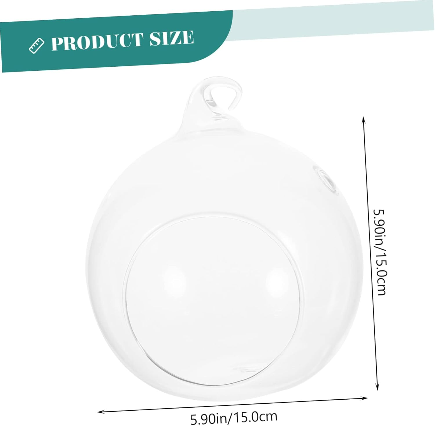 Outanaya Glass Hanging Vase 2 Pack with Dual Holes Indoor Hanging Terrarium for Air Plants Succulent Propagation Home Garden Patio Decoration image number 3