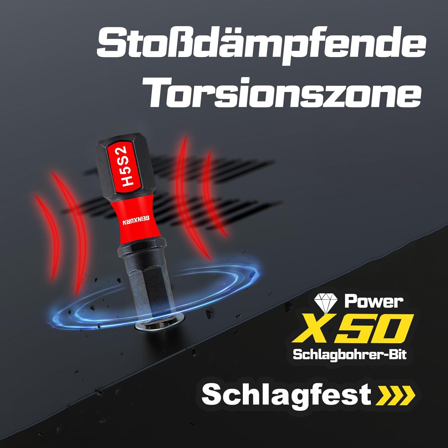 Geinxurn Impact Resistant Screwdriver Bit Set, Hexagonal Bit Set, 20 Pieces Hex (1.5-8 Mm) 25 Mm 50 Mm 1/4 Inch Hex Shank S2 Alloy Steel Screwdriver Bits with 1 Piece 60 Mm Magnetic Bit Holder image number 4