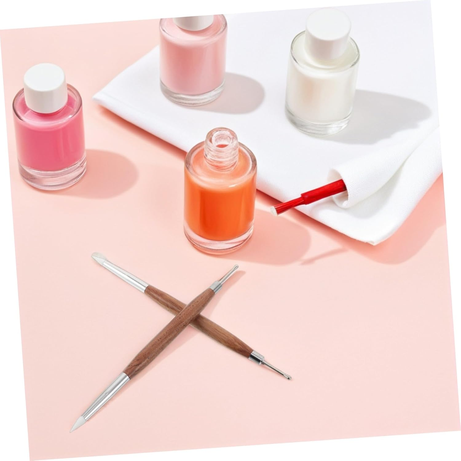 CIYODO 2Pcs Dual Tipped Nail Art Pens with Silicone Heads and Sandalwood Handles Multifunctional Embossing and Gel Scraping Tools for Precise Detailing Japanese Quality Nail Drawing And image number 4