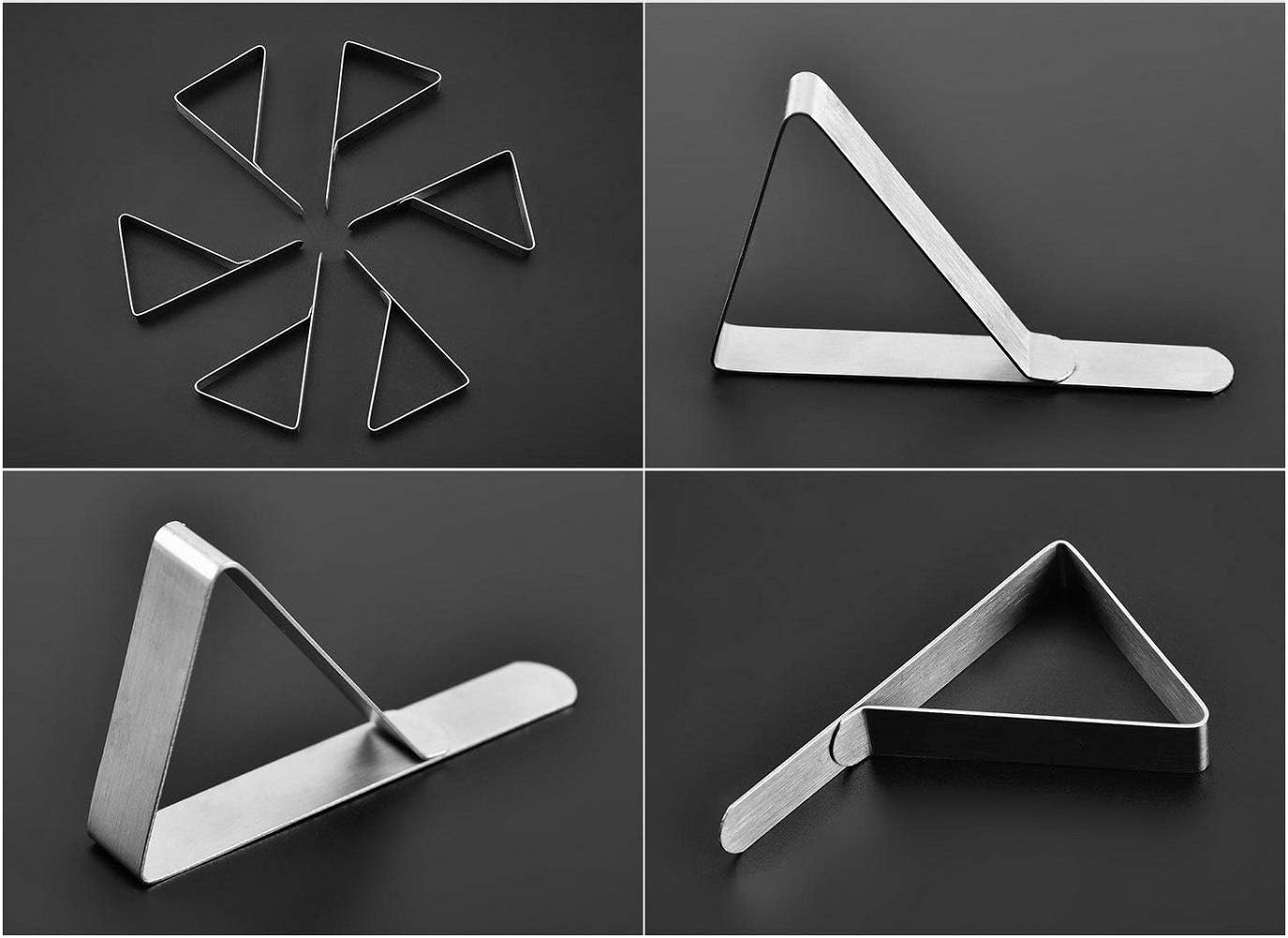 Tablecloth Clips，Picnic Table Clip，Stainless Steel Table Clips Rust-Free,Windproof for Outdoor Indoor Party, Camping, Wedding (Pack of 12) image number 1