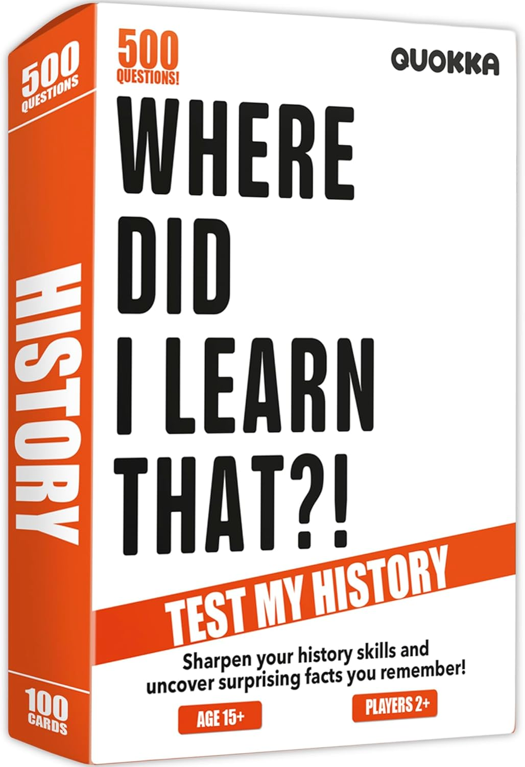 QUOKKA Trivia Card Game with 2000 Questions in Geography, History, Science, and General Knowledge &ndash; Trivia Games for Adults, Teens, and Families &ndash; Trivia Cards with Answers &ndash; Great Board Games Trivia