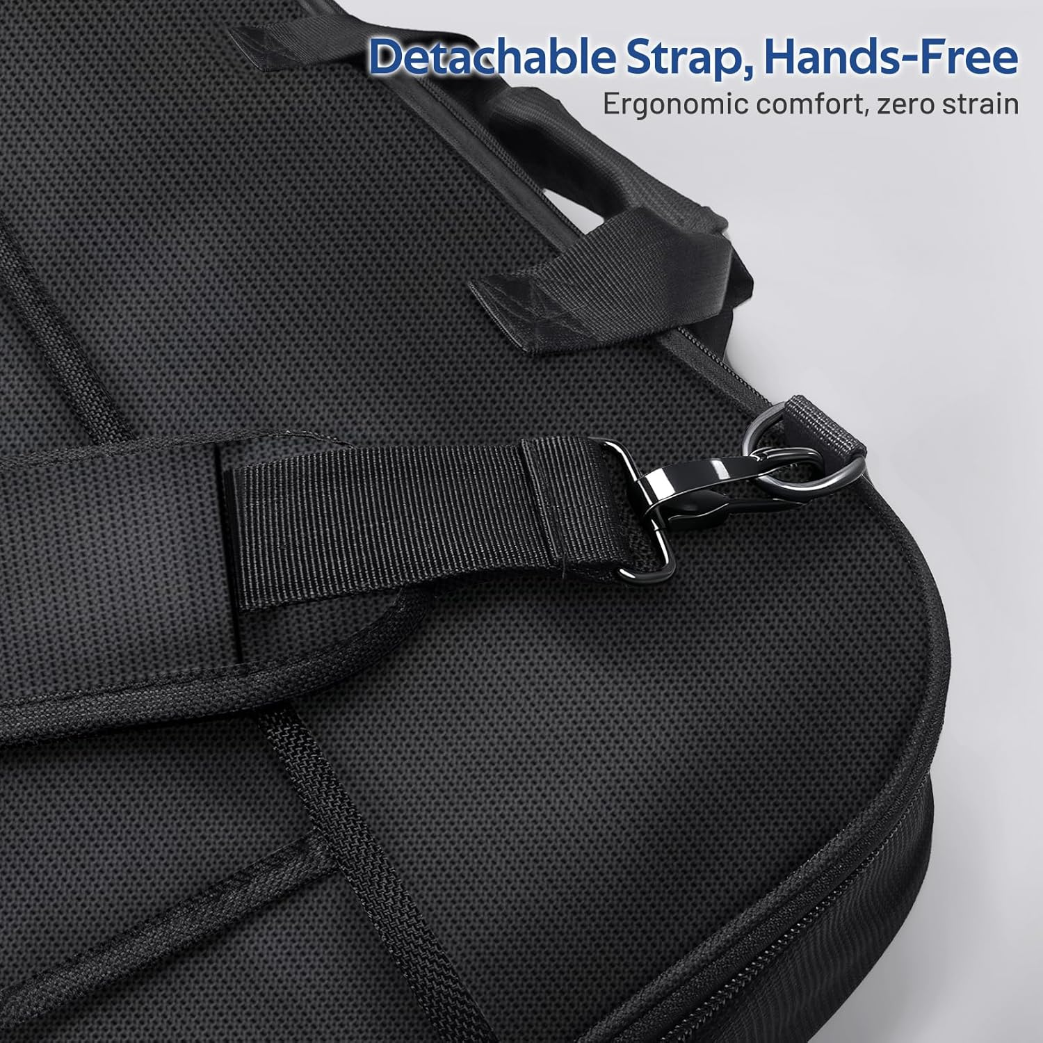 MISSLO Carry on Garment Bags for Travel with Shoe Compartment 42'' Suit Travel Bags for Men Heavy Duty Fabric Luggage Hanging Bag for Clothes Suit Carrier with Shoulder Strap for Business Trips, Black image number 6