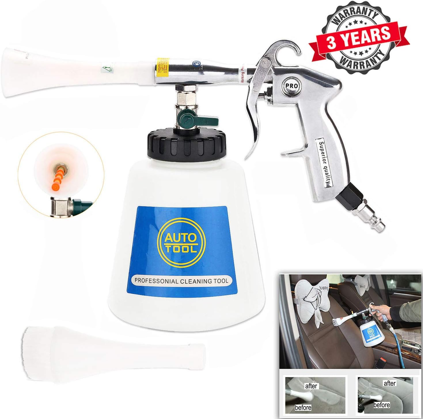 CPROSP Tornado Car Washer, High Pressure Interior Cleaner, Turbo Cleaning Gun image number 2