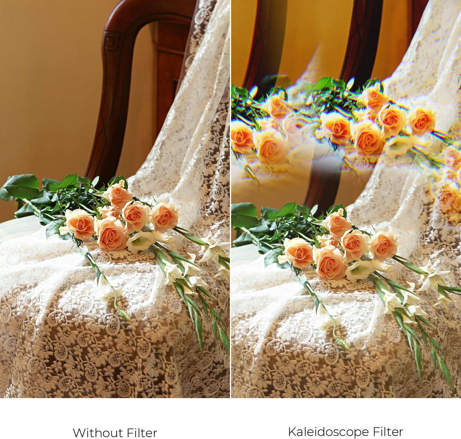 K&F CONCEPT 79Mm Handheld Subtle Kaleidoscope Filter, Special Effects Filter, Optical Glass Prism Filter for Lens image number 3