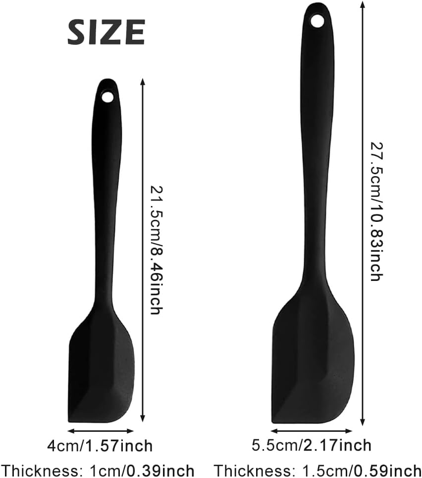 Silicone Spatula Turner Set of 2, Heat Resistant Silicone Spatula Set, Bpa-Free, Non-Stick Safe Kitchen Gadgets for Everyday Cooking image number 1