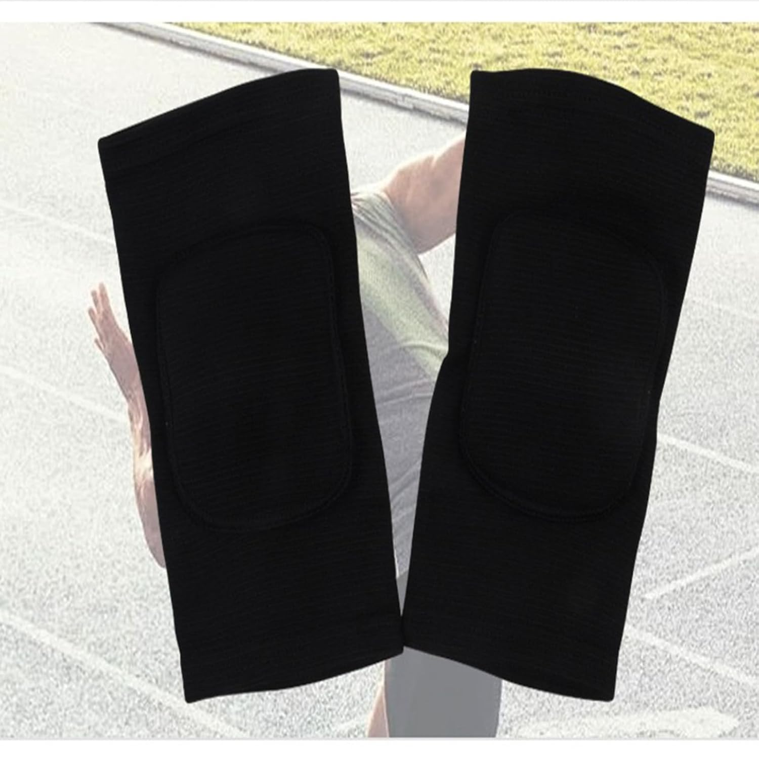 HENWUBEI 1 Pair of Men'S and Women'S Volleyball Dance Knee Pads， Protective Yoga Pilates Brace Supports with Soft Sponge, Soft Breathable Football Sport Exercise Knee Protector， Cycling ，Climbing image number 5