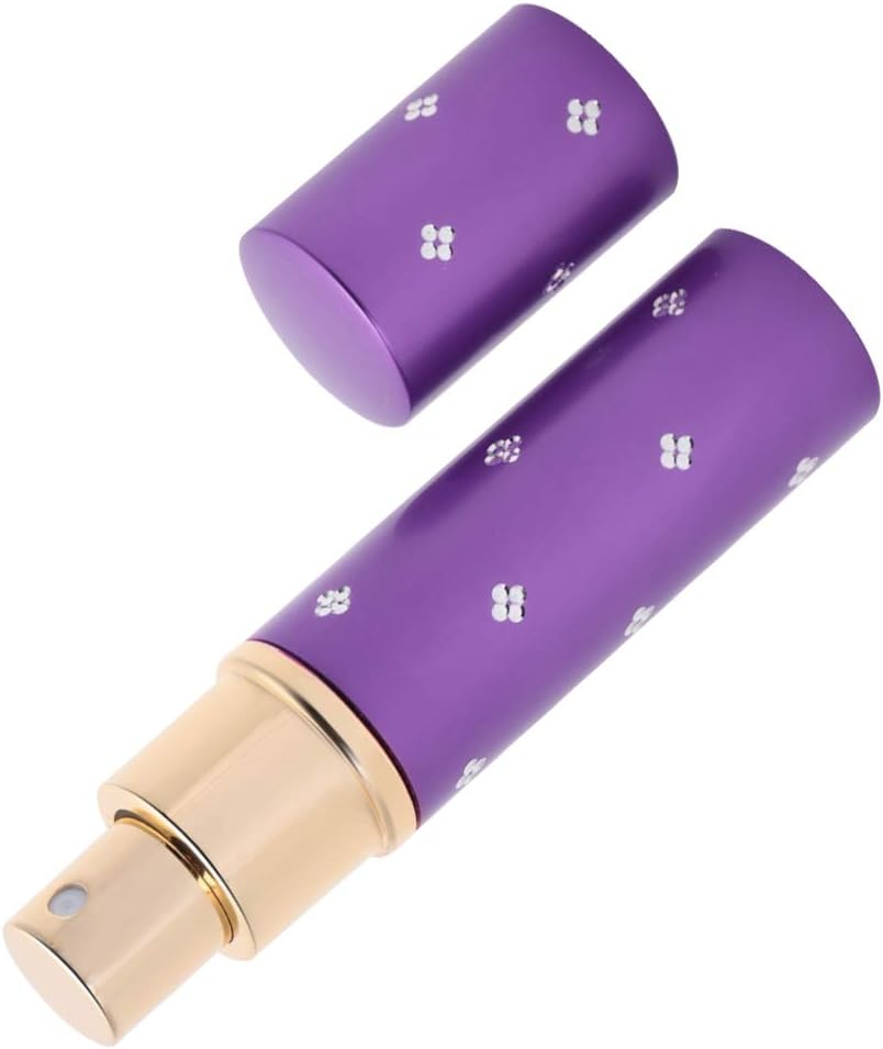 Perfume Atomiser Bottle, 10Ml Aluminium Refillable Perfume Bottle Portable Empty Pump Lotion Perfume Atomizer (Purple) image number 1