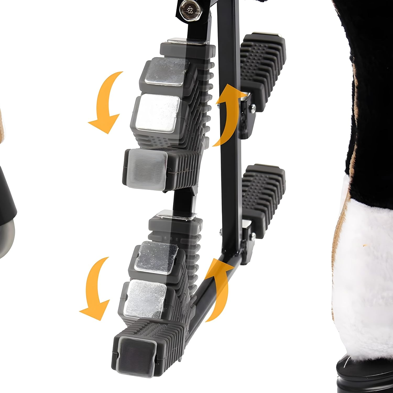 AHATECH Walking Ride on Horse Kids Toddler (Brown, Medium) image number 4