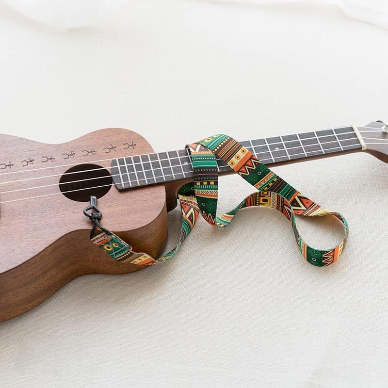 Ukulele Strap, Adjustable Mayan Style Ethnic Guitar Strap with Clip, 23"-55" ，For Acoustic Guitar, Electric Guitar, Bass, and Ukulele image number 1