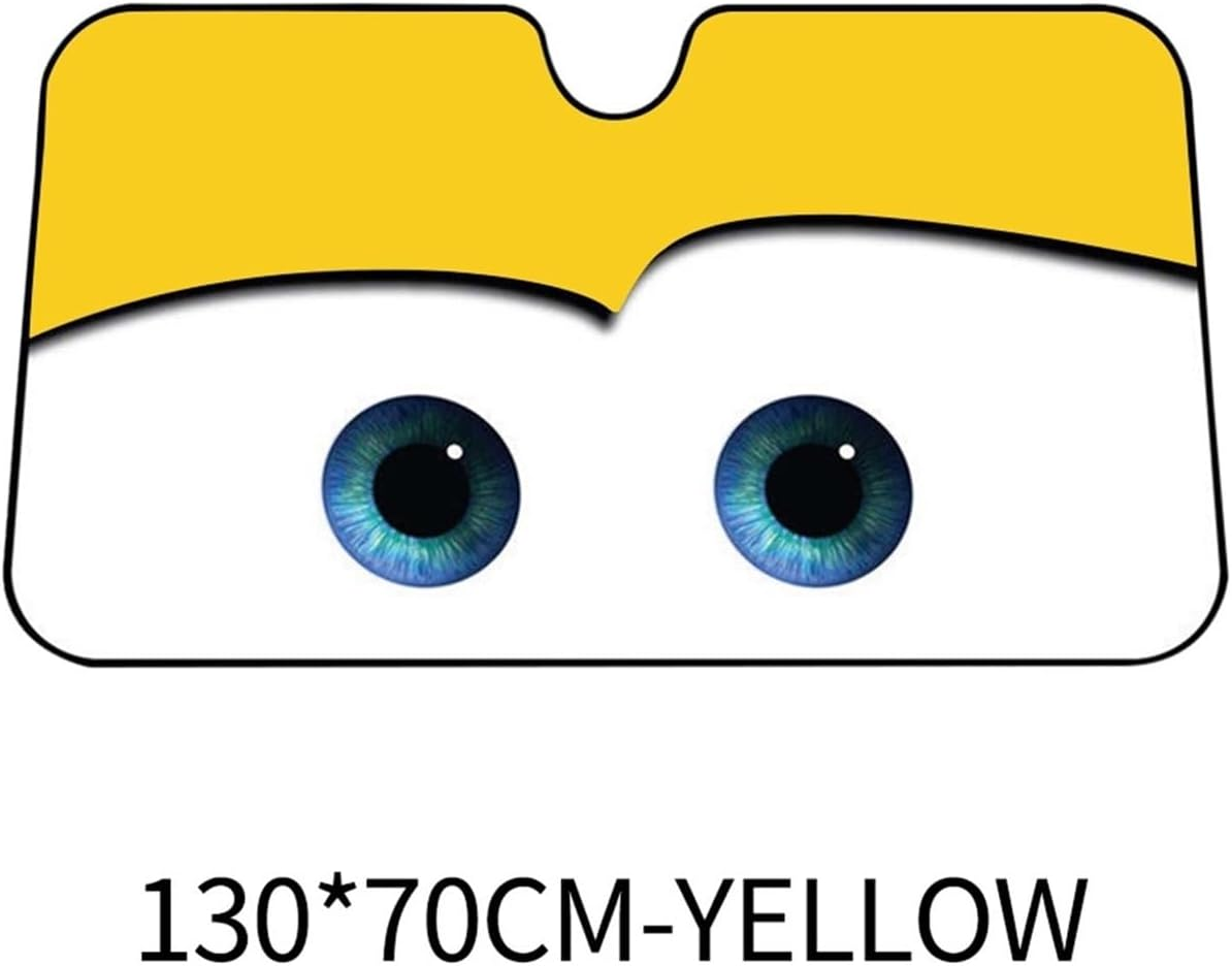 Car Colors Eyes Heated Windshield Sunshade Car Window Windscreen Cover Sun Shade Auto Sun Visor Car-Covers Car Solar Protection (Color : Grey) - Black image number 6