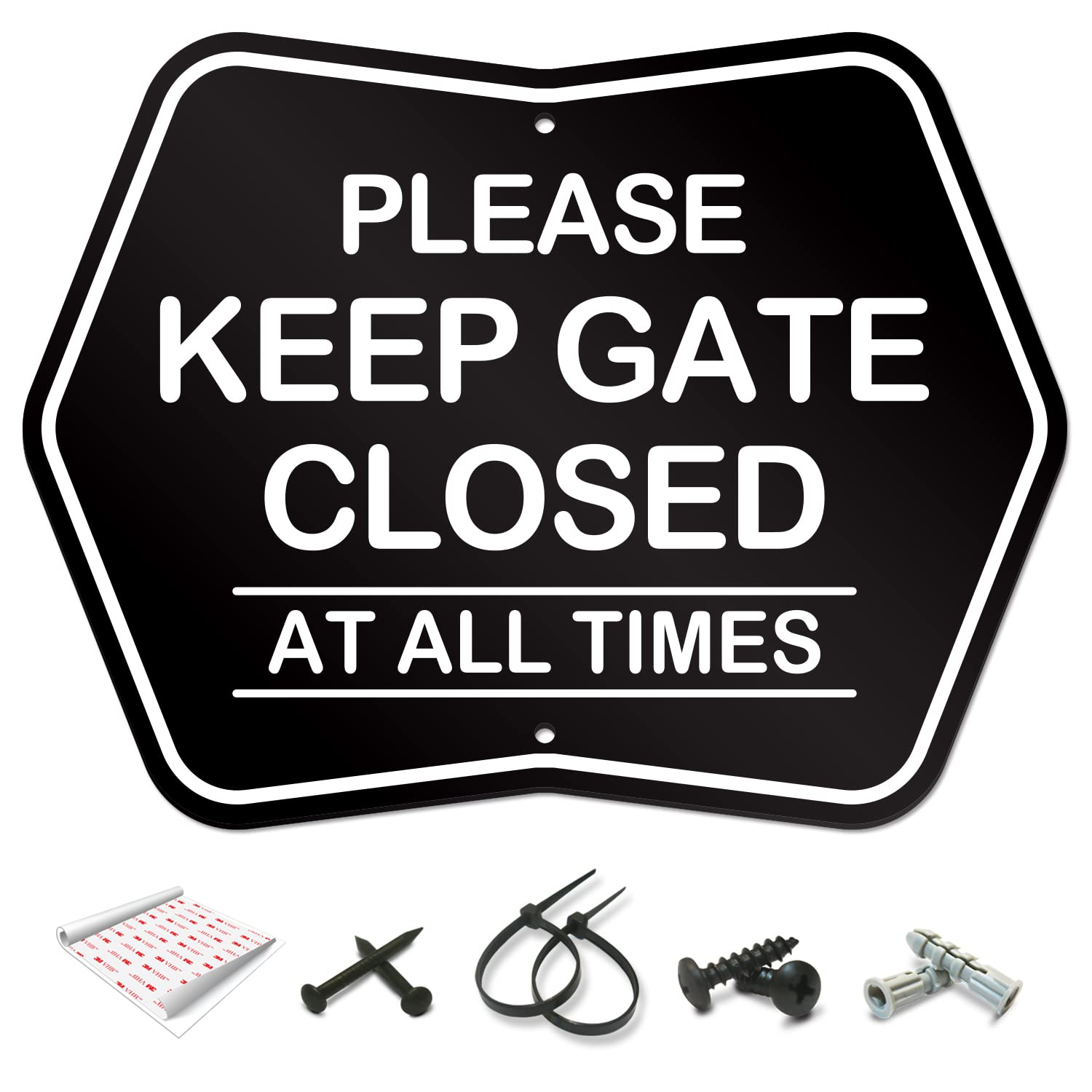 Signseries Beware of Dog Sign &ndash; Premium Dog Sign for the Backyard &ndash; Beware of Dog Dibond Aluminum Sign &ndash; Weather Resistant Design &ndash; Outdoor Vintage Metal Signs with Mounting Options - 5.5 X 7.25-Inch (Please Keep Gate Closed at All Times)