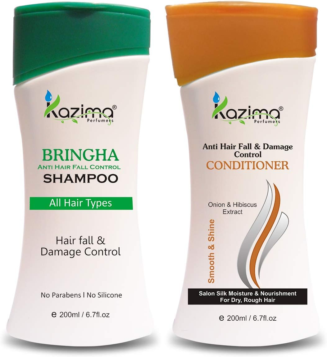 KAZIMA Bringha anti Hair Fall Control Shampoo (200Ml) + anti Hair Fall & Damage Control Conditioner (200Ml) image number 5