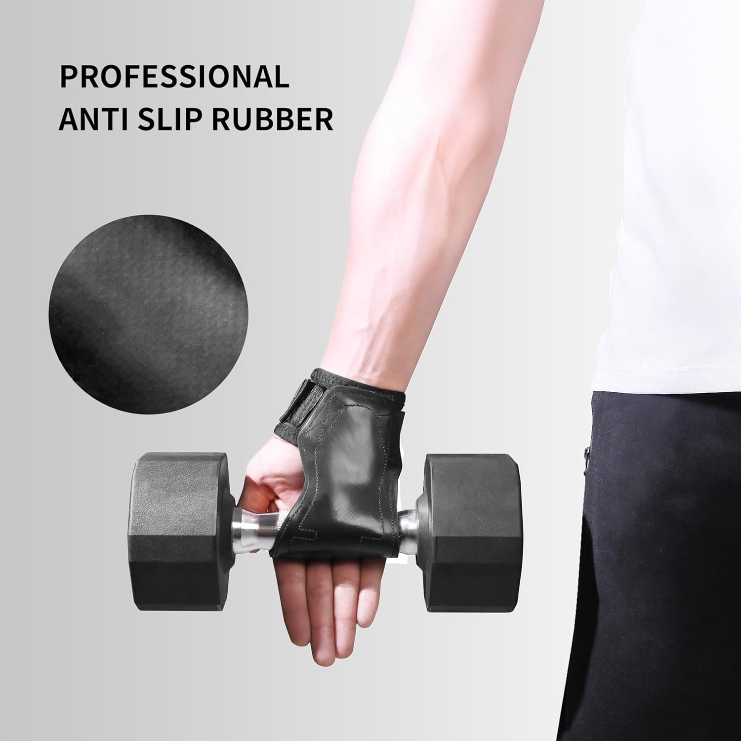 PROIRON Weight Lifting Wrist Straps(Pair) Rubber Weightlifting Wrist Strap Heavy Duty Power Wrist Straps Hand Grip Support for Deadlifts, Pull Ups, Shrugs - Gym Grips for Men and Women