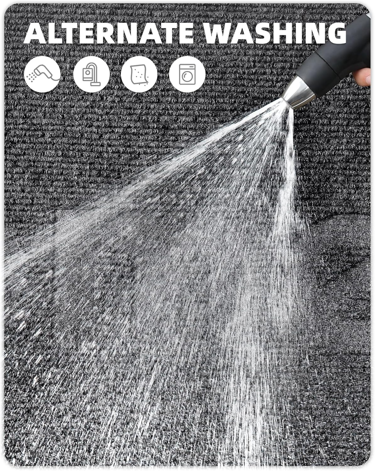 Color&Geometry Outdoor Mats for Home Entrance Heavy Duty, Front Door Mat outside Entrance for All-Season Weather Non Slip, Welcome Mat for Front Door with Durable Rubber Backing, Grey 17&rdquo;X29&rdquo; image number 3