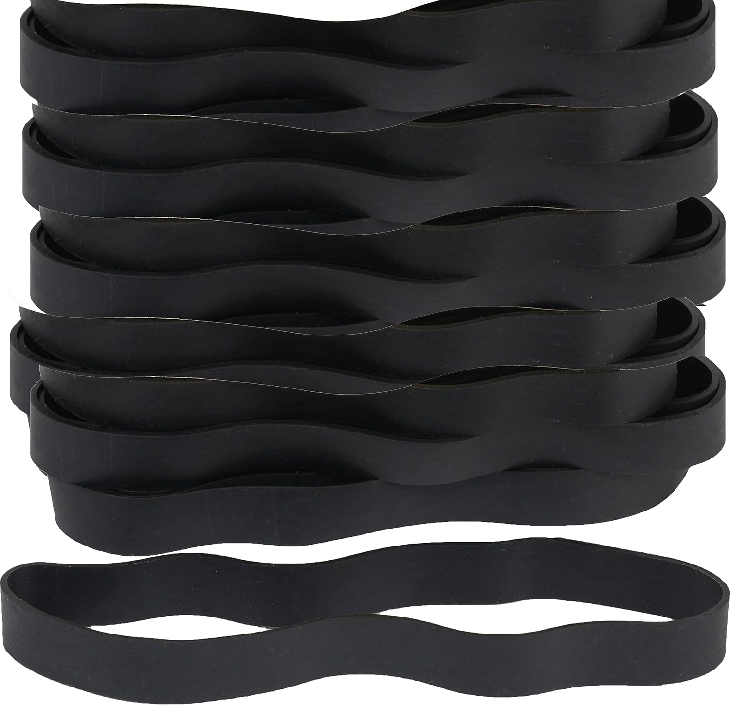 Rubber Bands Size#107 Black 20Pcs Heavy Duty Big Wide Rubber Band Elastic Bands for Office Supplies image number 2