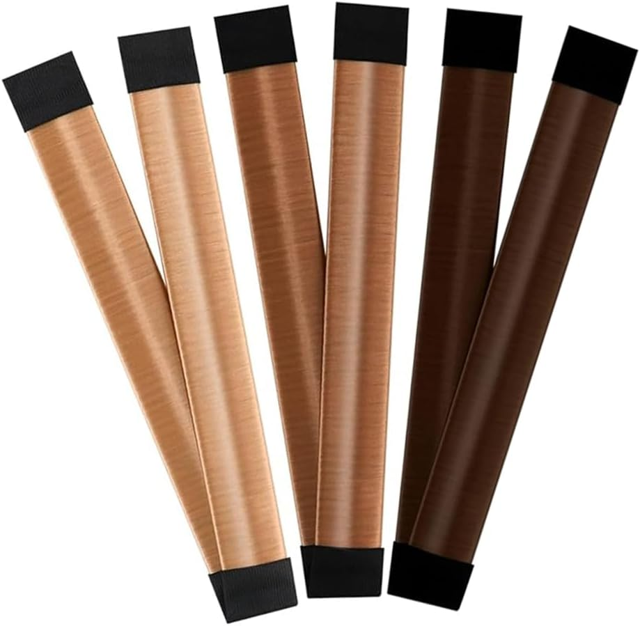 GHPKOTW Pack of 3 Braiding Aid Hair Girls and Women, Hair Knitting Tool Accessories, DIY Hair Styling for Long and Short Hair, Brown Doughnut Hair Bun Maker for Children Bun Hair image number 2