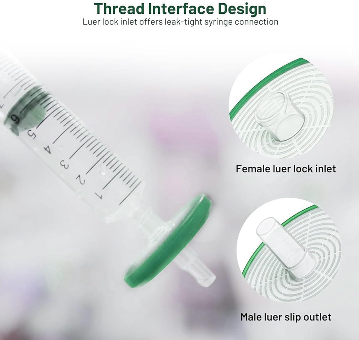 Sterile Syringe Filter PES (Polyethersulfone), Hydrophilic Filtration, 33Mm Membrane Diameter, 0.22&Mu;m Pore Size 10Pcs image number 6