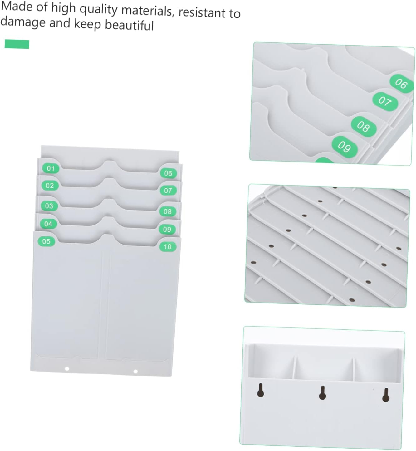 VILLFUL Narrow Shelves Storage Organisation Wall-Mounted Id Card Holder Desk Accessories Paperboard Cards Shelf