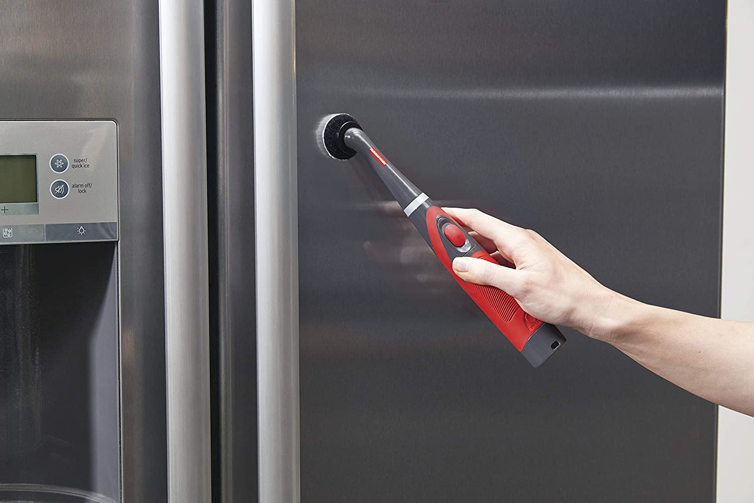 Rubbermaid Reveal Power Scrubber Attachable Soft Bristle & Velcro Head with 6 Microfiber Pads, for Cordless Electric Battery Powered Scrub Brush, Ideal for Shoes/Sneakers/Car Trim/Tires/Furniture image number 4