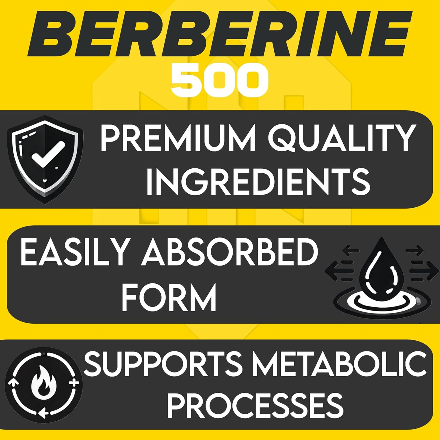 Berberine 500Mg - 90 Capsules | Premium Botanical Supplement, 500Mg per Capsule, Non-Gmo & Gluten Free Supplement image number 4
