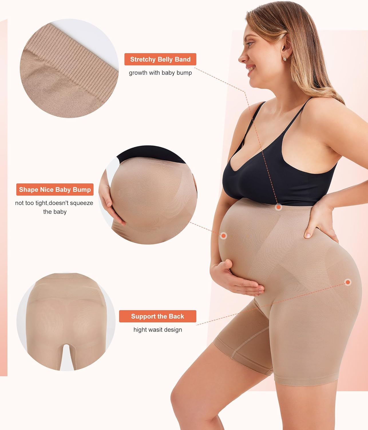 LANCS Maternity Shorts Shapewear Panties Underwear Pregnancy Must Have Maternity Clothes image number 5