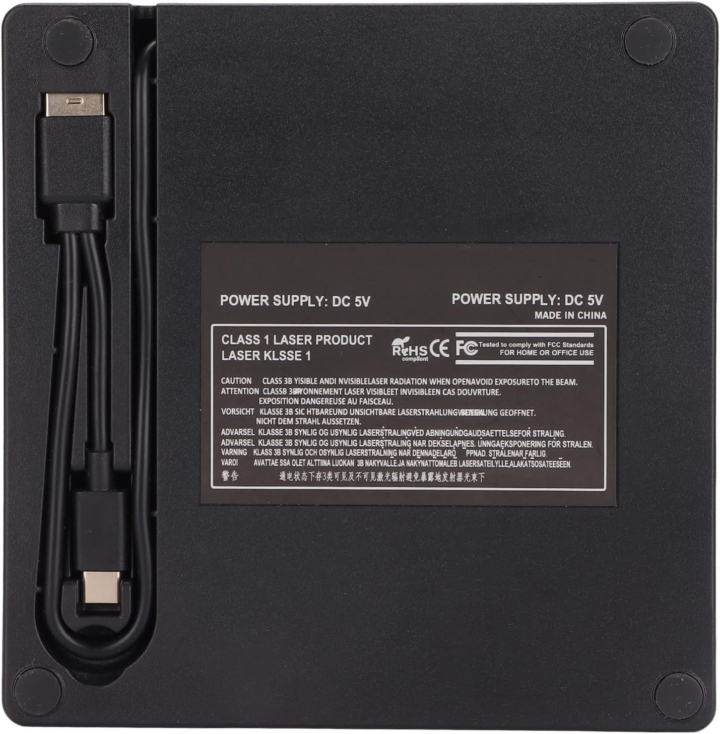 External DVD Drive Box, Detachable Optical Drive Enclosure with USB3.0/2.0 5Gbps, External DVD Drive Box for Window2K, for XP, for 2003, for Vista, for 7, for Linux, for 10 OS X image number 5