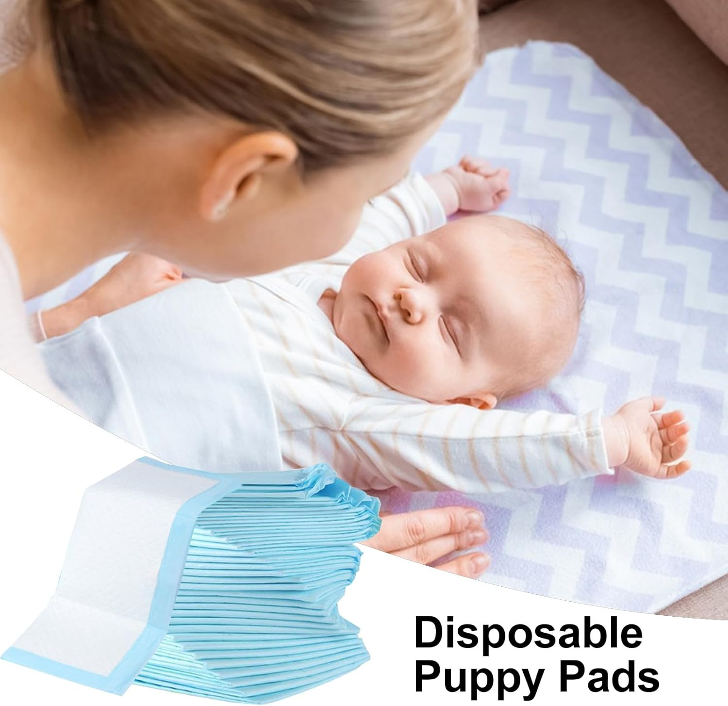 Changing Table Pads - 100PCS Waterproof Diaper Pads, 13X18 Inch | Absorbent Changing Pads for Baby, Child, Adult, Bed or Travel Use, Breathable Chux Liners for Daily Care image number 3