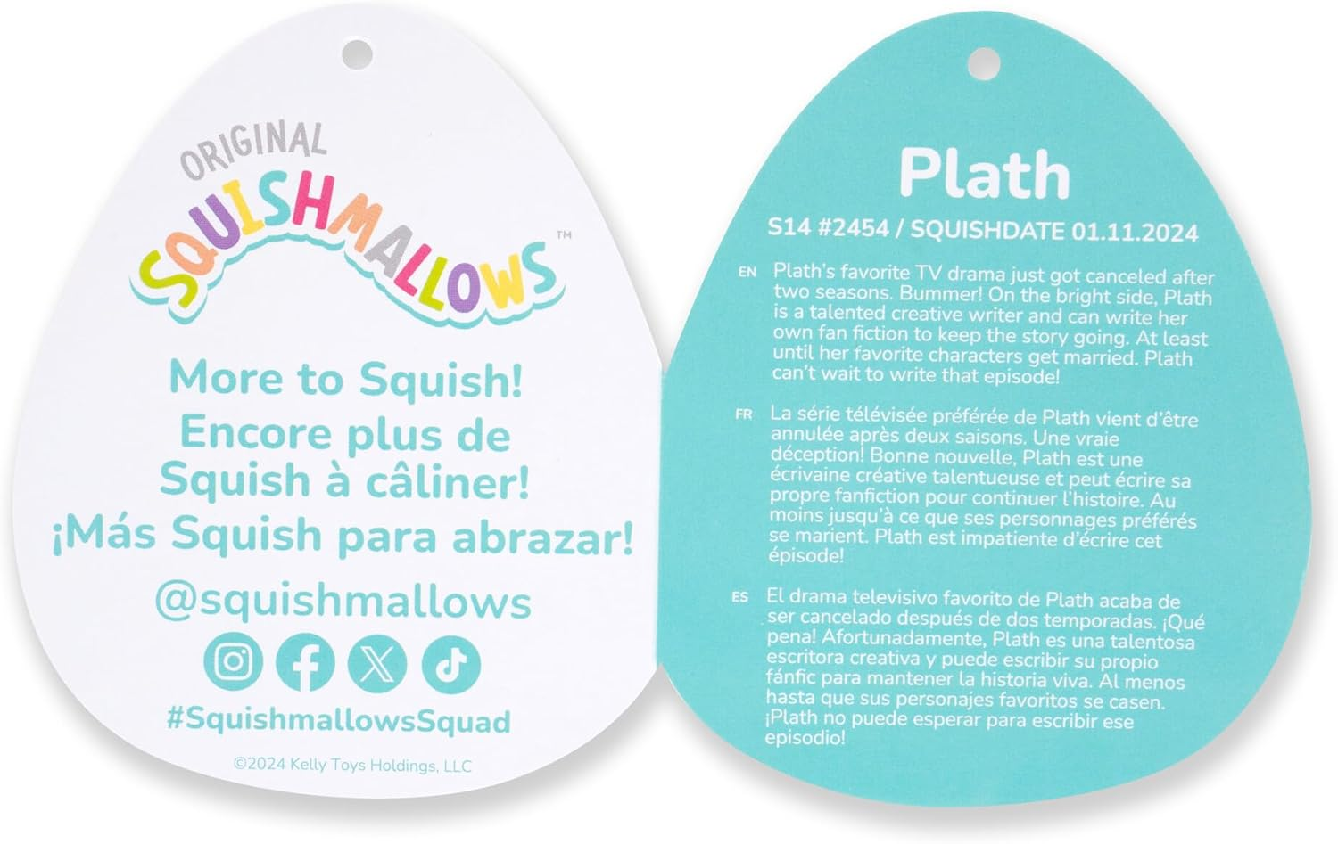 Squishmallows Original 14-Inch Plath Green and Orange Lovebird - Official Jazwares Plush (Large) image number 6