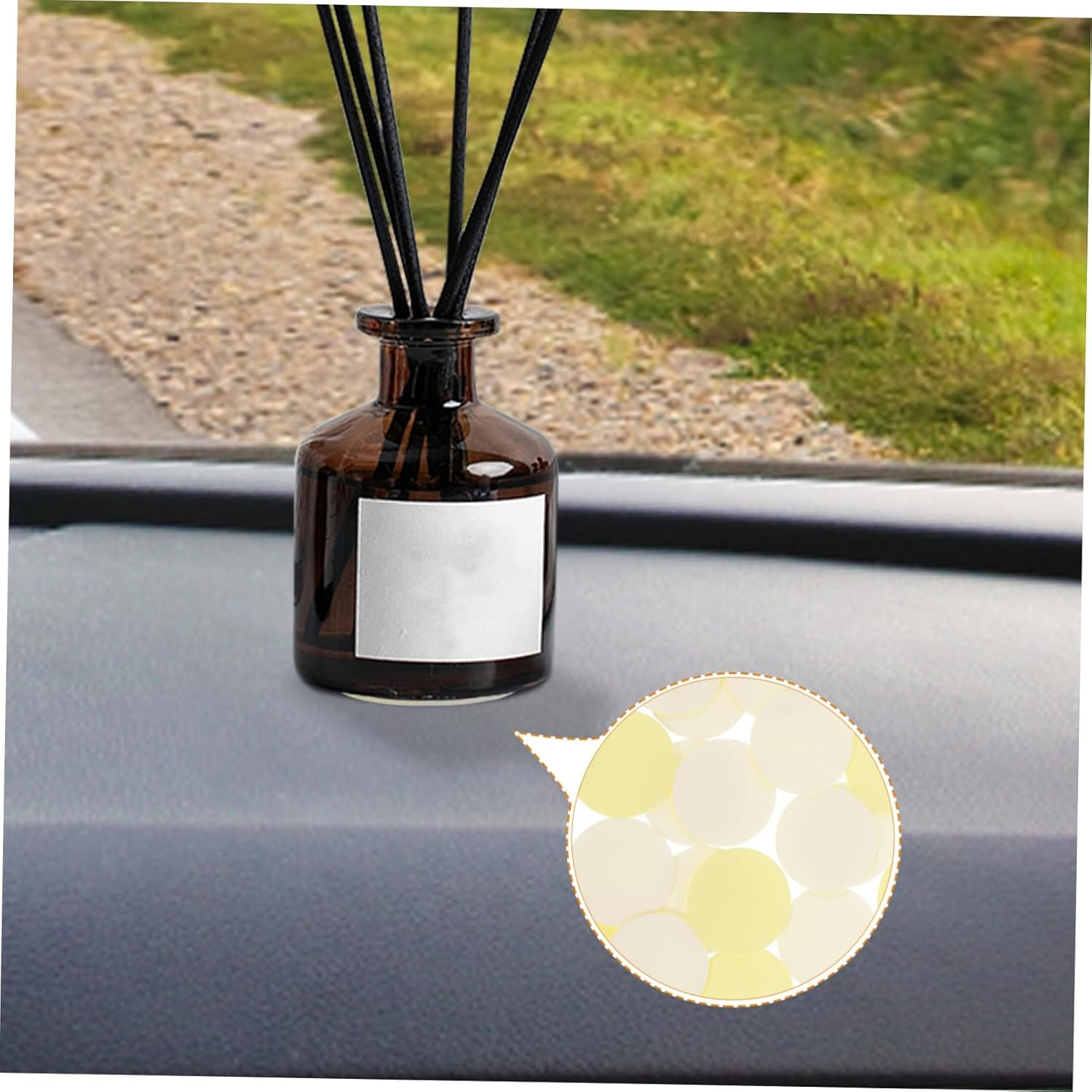 Operitacx 24Pcs Self-Adhesive Double Sided Mounting round Stickers Little Yellow Base Film Easy to Apply for Home Car Decor image number 6
