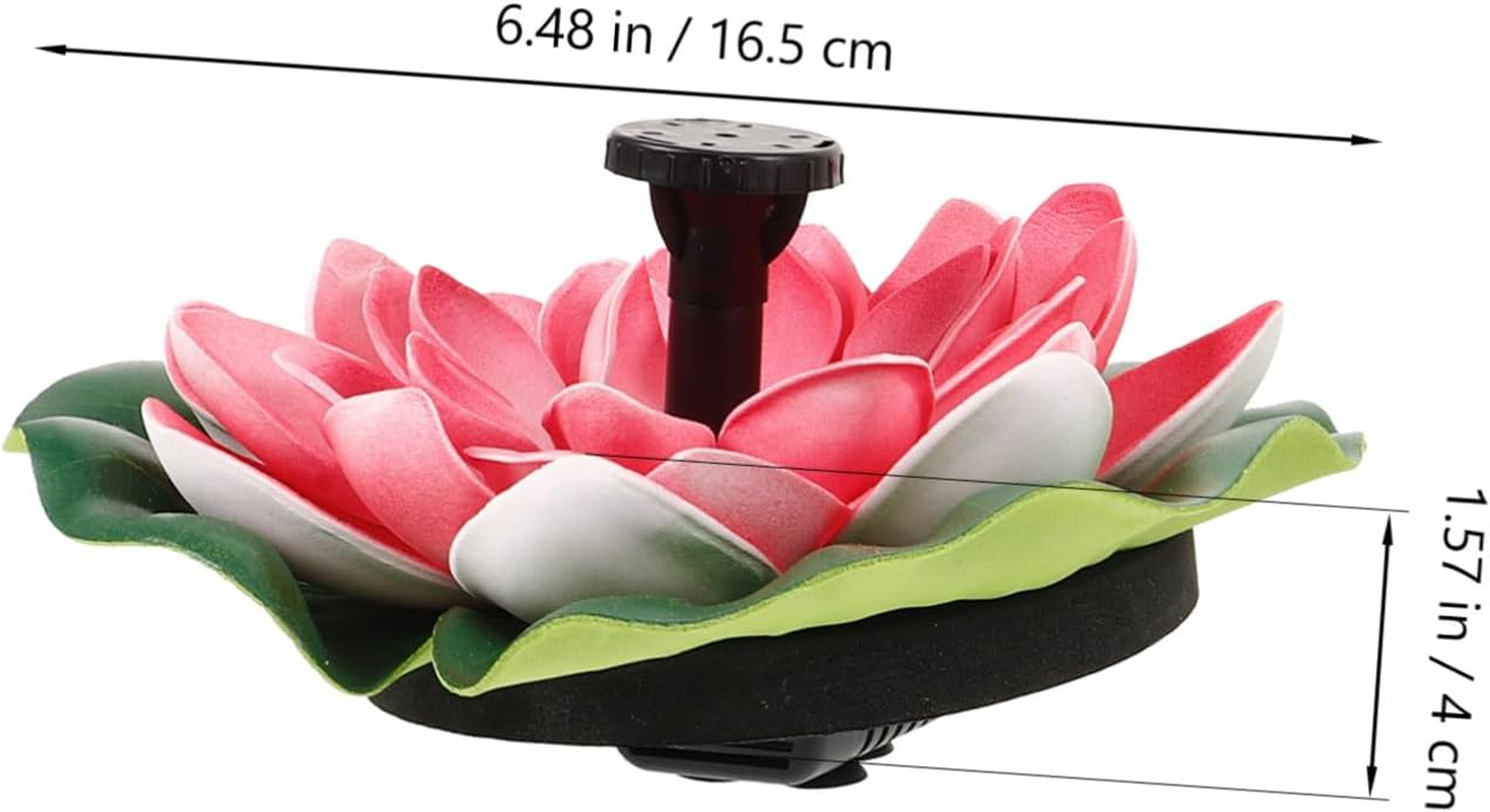 Floating Solar Fountain Lotus Design Outdoor Garden Water Feature Solar-Powered Pump Compact Lightweight Easy Installation for Decoration image number 2