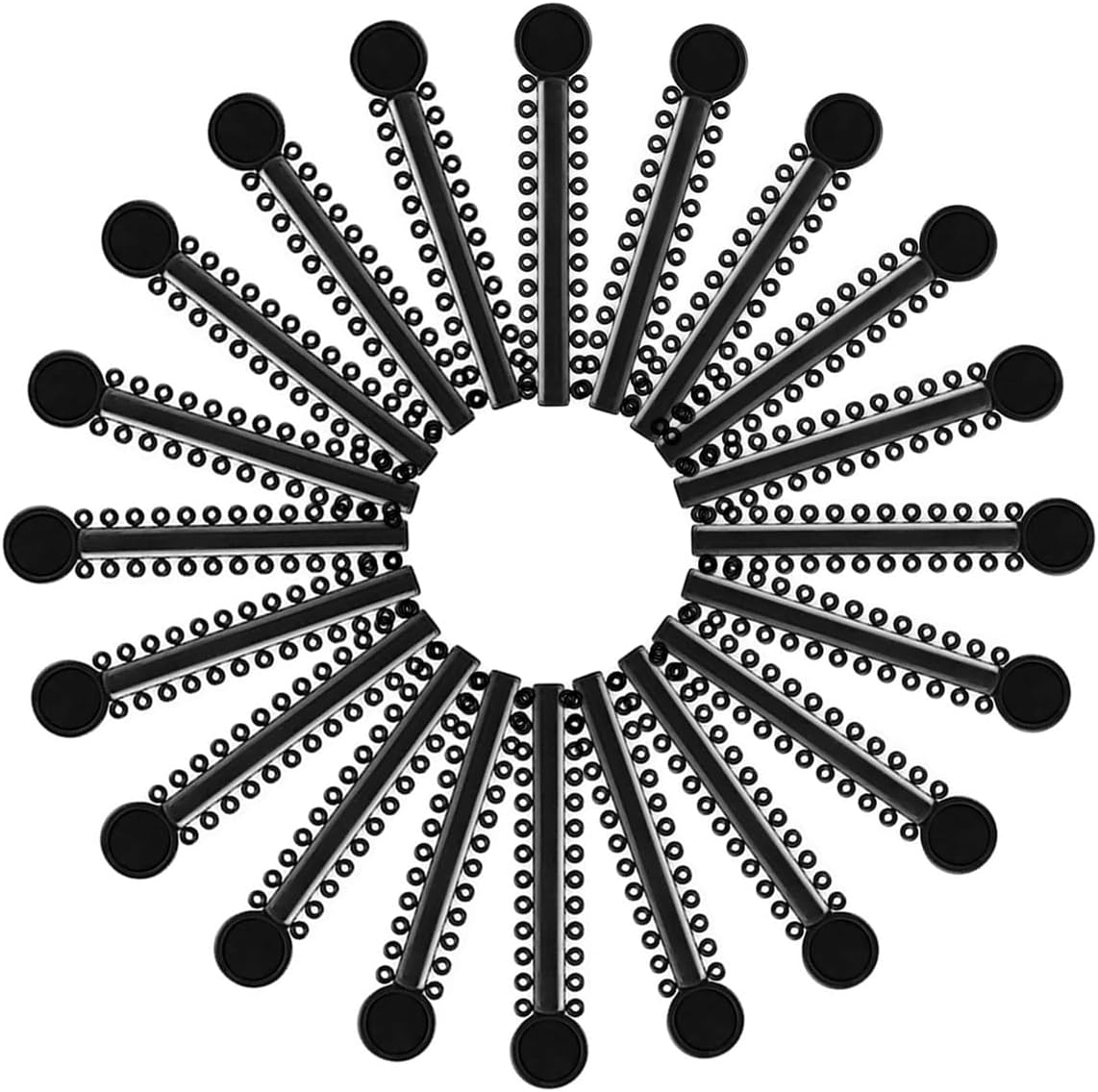 1040 Pcs Black Braces Rubber Bands Orthodontic Ligature Ties O-Rings Elastic Bands for Braces (Black) image number 4