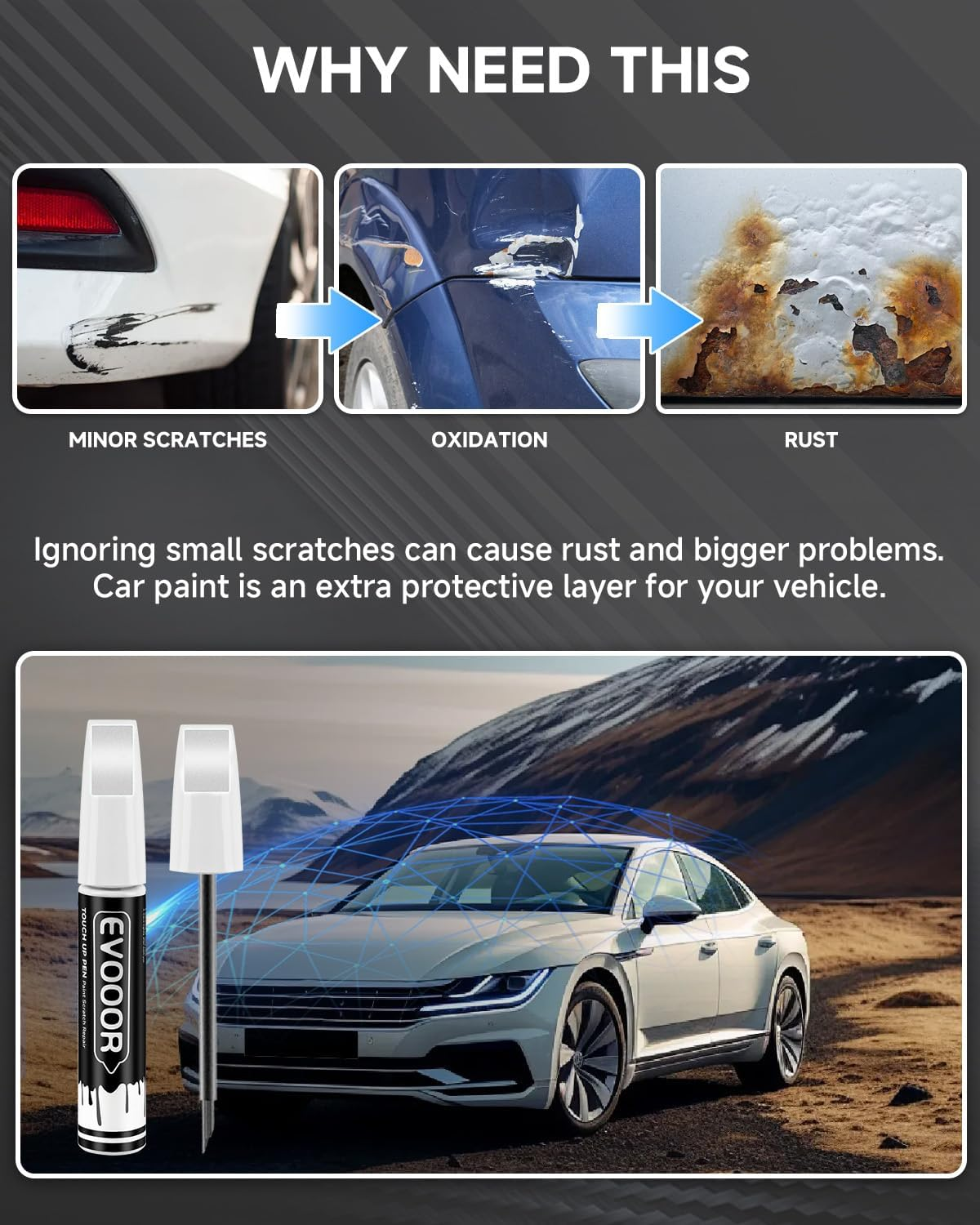 G1U Ice Silver Metallic Touch up Paint Compatible with Subaru Exact Match 2 in 1 Touch up Paint for Chips and Nicks Repair with 2Pcs Disposable Micro Applicators image number 5