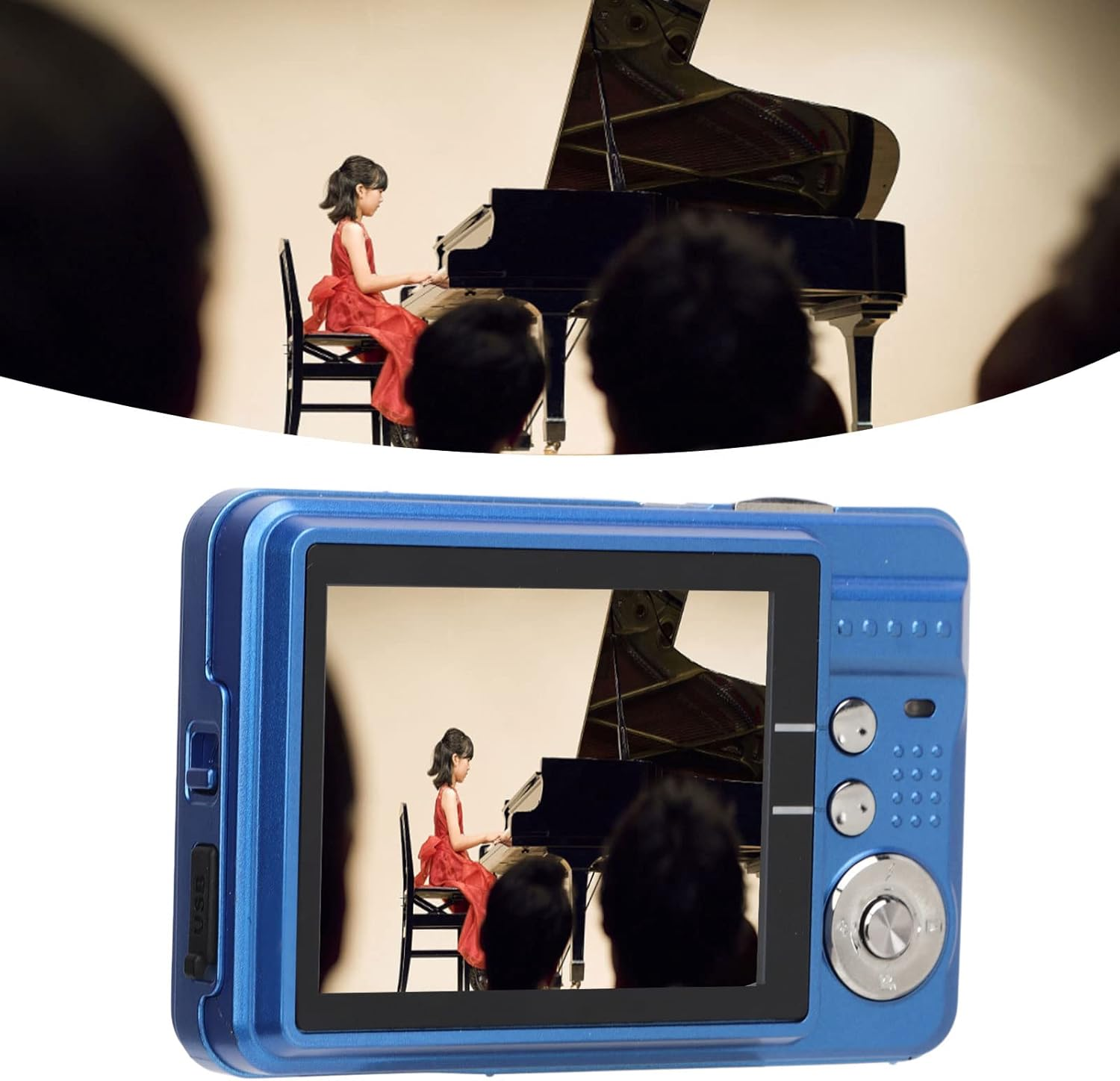 4K Digital Camera, 2.7In LCD Monitor 48MP 8 Zoom Digital Camera for Photography Continuous anti Shake Camera HD Camcorder. (Blue) image number 2