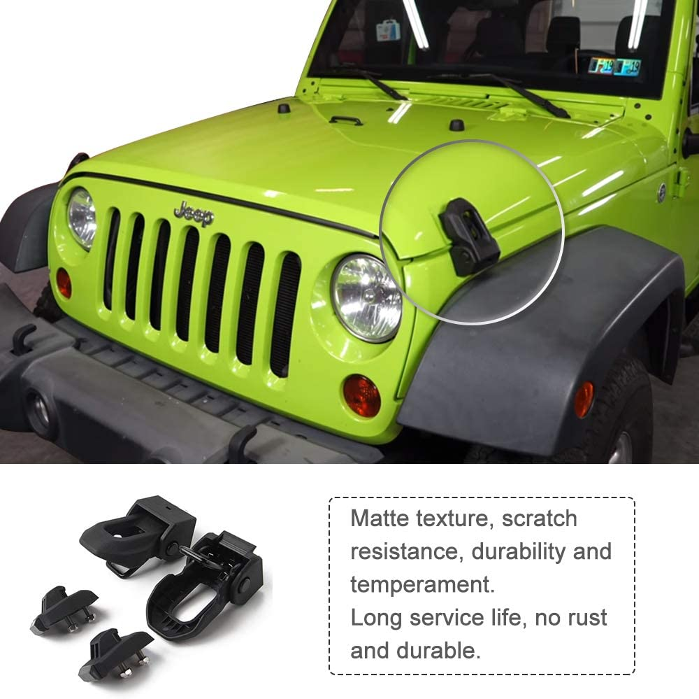 A ABIGAIL OEM Original Latch Locking Hood Catch Kit for Jeep Wrangler JK JL 2007-2018 image number 4