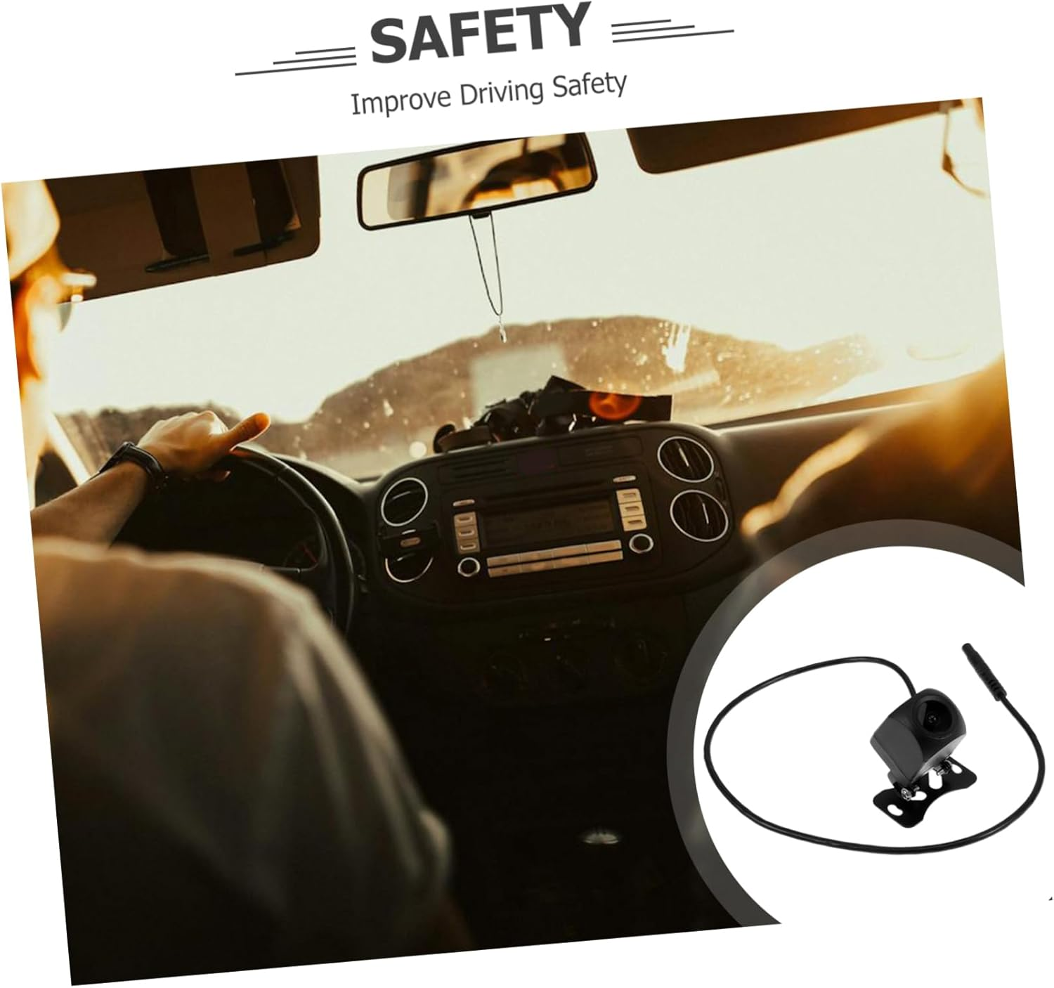 Cabilock 5-Pin Wireless Waterproof Rear View Camera with Night Vision for Universal Vehicle Reversing and Parking Wide Angle Backup Camera System image number 2